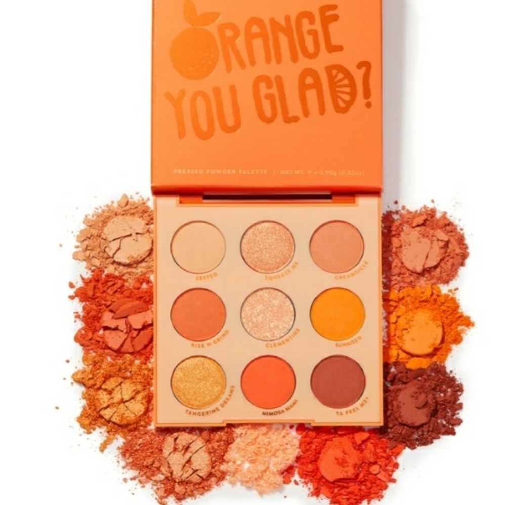 Colourpop orange you glad shadows.